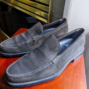 Tod's Dark Brown Swede Loafers